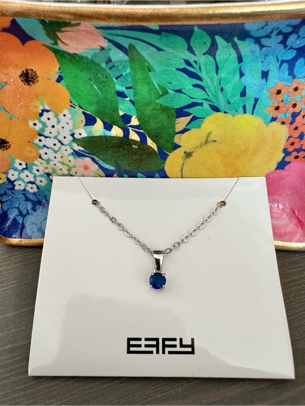 Effy Blue Round Pendant Necklace